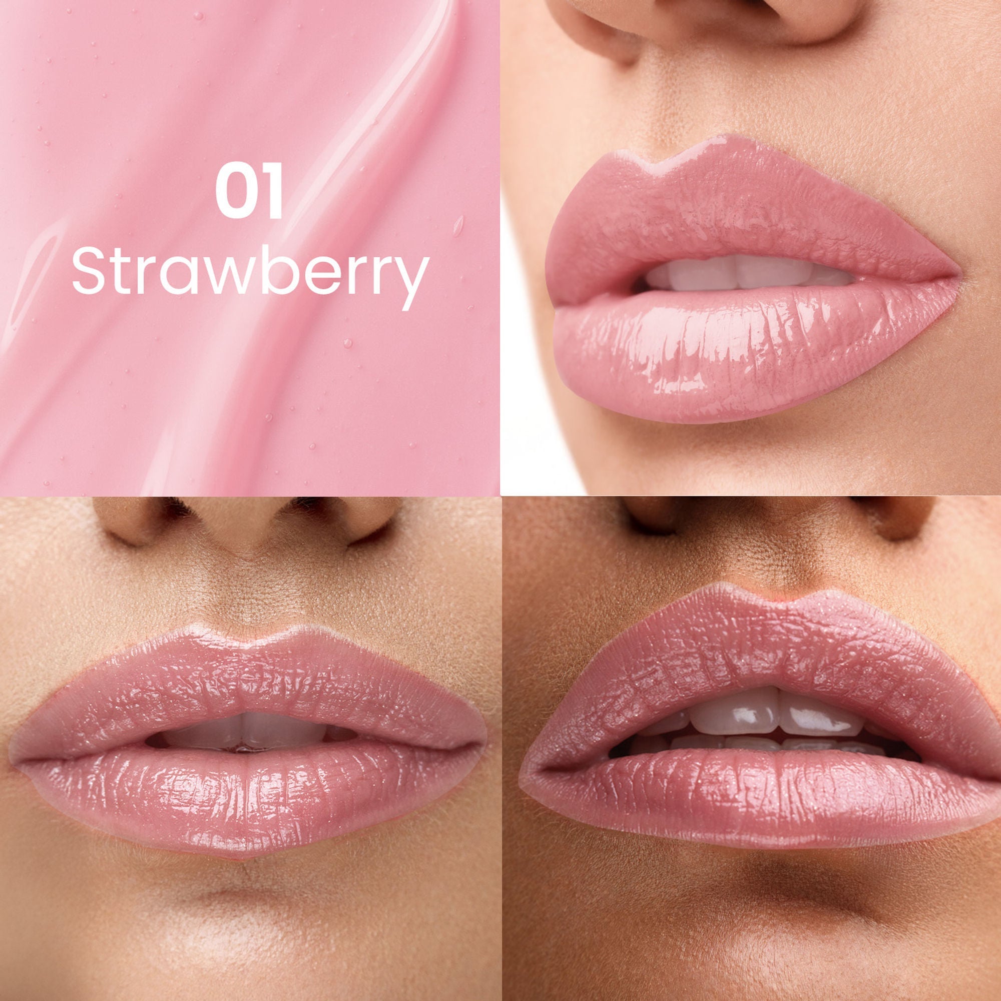 Swiss Beauty Dip Tint Color Changing Long Lasting With Vitamin-E PH Lip Oil - 1 Strawberry | Grocsy