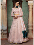 Myra Dusty Pink Georgette Embroidered Designer Lehenga | Grocsy