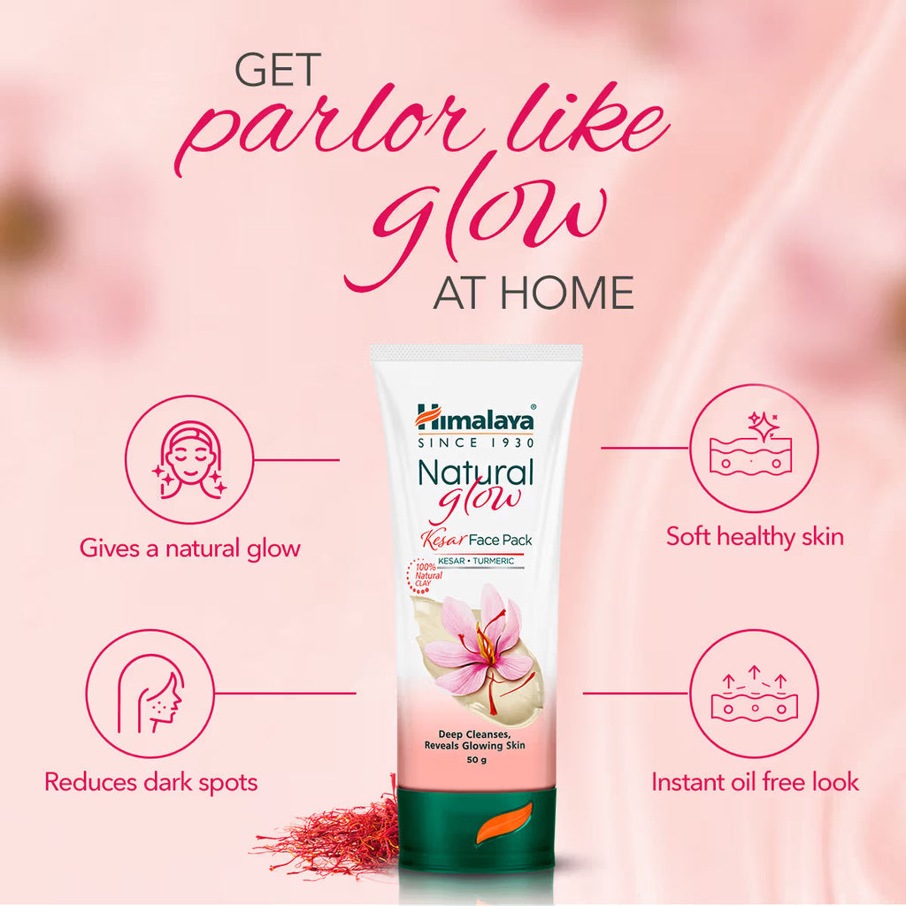Himalaya Natural Glow Kesar Face Pack | Ayurvedic Saffron Face Mask for Radiant Skin - Swadesiicart