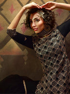 Myra Black Soft Net Gharara Suit | Grocsy