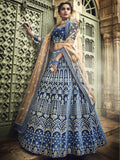 Myra Royal Blue Heavy Embroidered Lehenga Choli | Grocsy