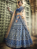 Myra Royal Blue Heavy Embroidered Lehenga Choli | Grocsy