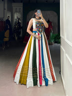 Lorenvalley Pure Rayon Gota Patti Lace Touch Up Lehenga Choli | Grocsy