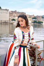 Lorenvalley Fashion White Pure Rayon Gota Patti Lace Touch Up Lehenga Choli | Grocsy