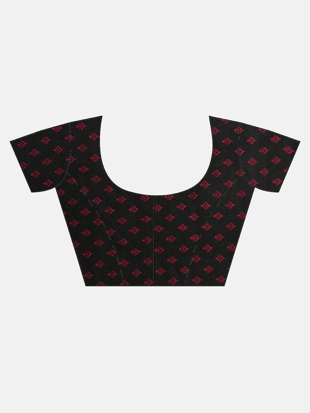 Tikhi Imli Black & Red Polycotton Printed Saree | Grocsy