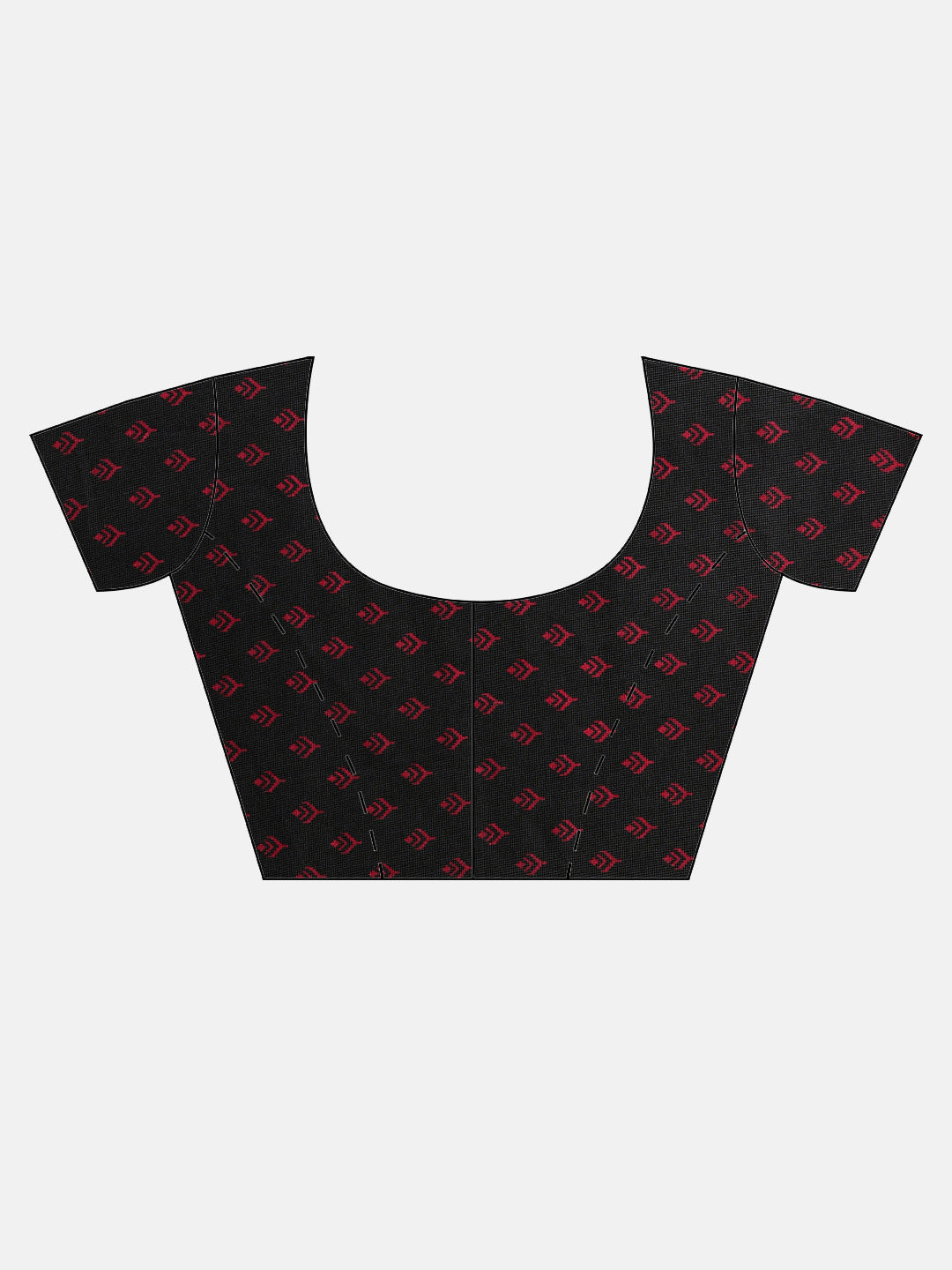 Tikhi Imli Black & Red Polycotton Printed Saree | Grocsy