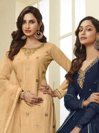 Myra Musturd Yellow Georgette Embroidered Palazzo Sui | Grocsy