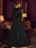 Myra Black Beautiful Premium Net Anarkali Suit | Grocsy