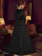Myra Black Beautiful Premium Net Anarkali Suit | Grocsy
