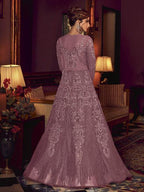 Myra Purple Premium Net Anarkali Suit | Grocsy