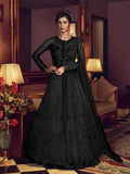 Myra Black Premium Net Anarkali Suit | Grocsy