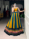 Lorenvalley Fashion Multicolor Pure Rayon Gamthi Work With Gota Patti Lace Touch Up Lehenga Choli | Grocsy