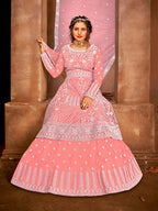 Myra Dusty Pink Heavy Embroidered Traditional Gharara Suit | Grocsy