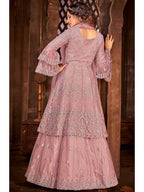 Myra Lilac Heavy Embroidered Gharara Suit | Grocsy