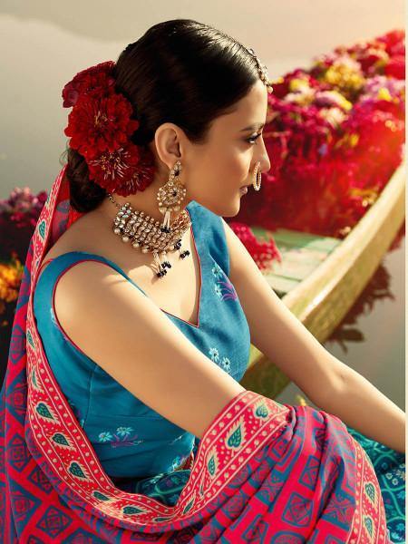 Myra Silk Muslan Printed Lehenga Choli In Multicolor | Grocsy