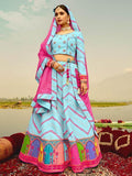 Myra Multicolour Silk Muslan Printed Traditional Lehenga Choli | Grocsy