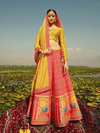 Myra Multicolour Silk Muslan Printed Crepe Lehenga Choli | Grocsy