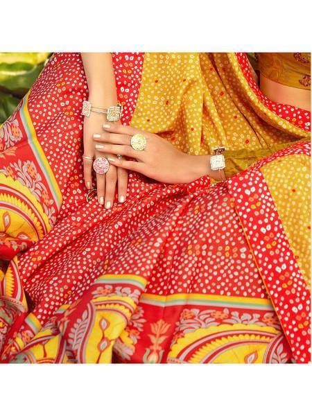 Myra Multicolour Silk Muslan Printed Crepe Lehenga Choli | Grocsy