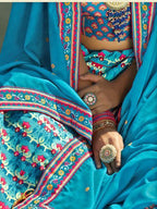 Myra Multicolour Silk Muslan Printed Lehenga Choli | Grocsy