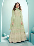 Myra Pista Georgette Embroidered Anarkali Suit | Grocsy