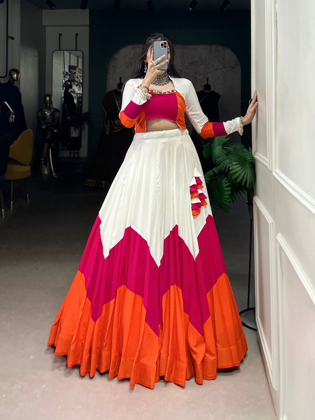 Lorenvalley Pure Rayon Plain Stitched With Canvas And Full Inner Lehenga Choli | Grocsy