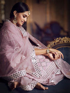 Myra Baby Pink Heavy Beautiful Embroidered Gharara Suit | Grocsy