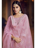 Myra Baby Pink Heavy Embroidered Gharara Suit | Grocsy