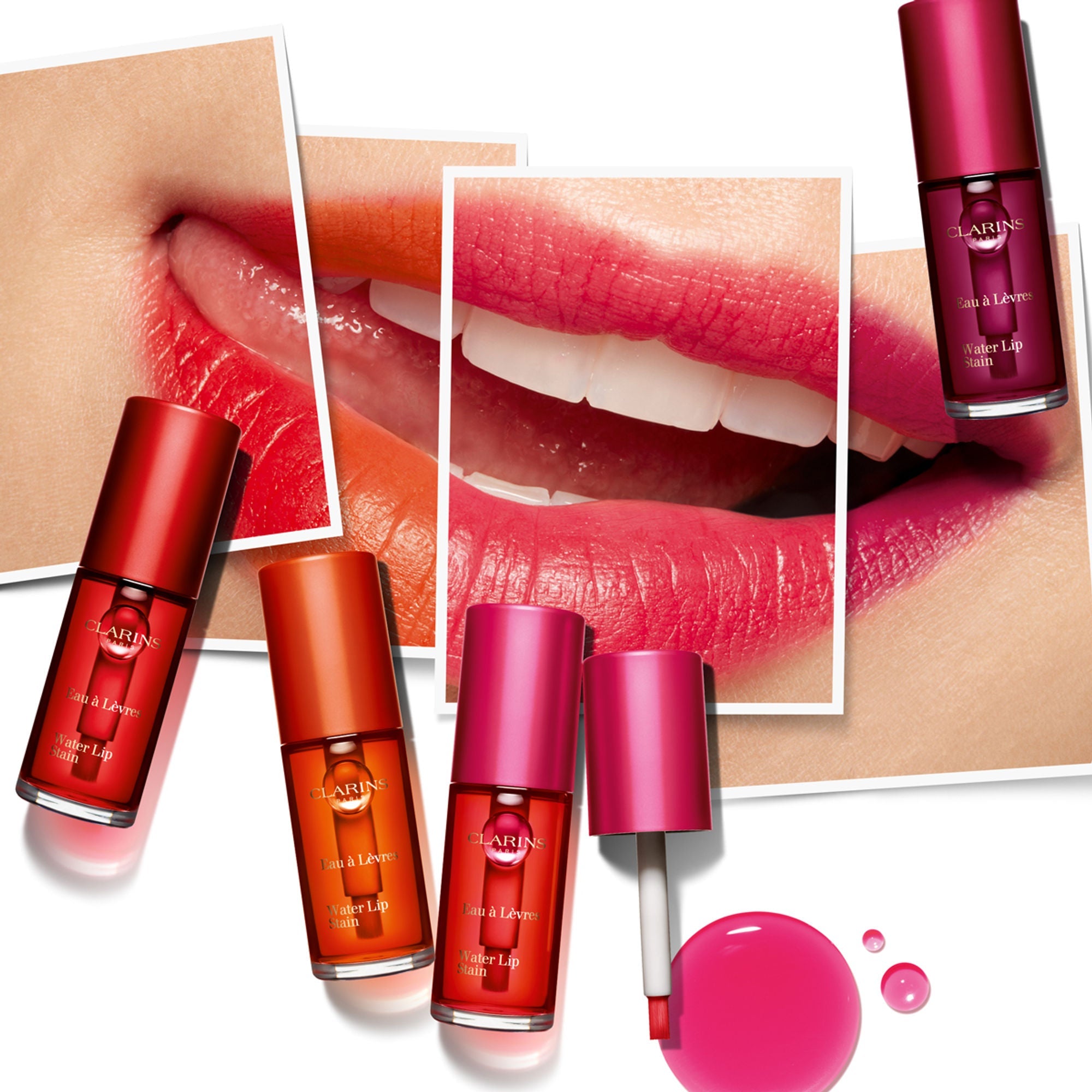 Clarins Water Lip Stain Pink Water - 03 Water Red | Grocsy