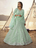 Myra Firoze Embroidered Organza Bridal Lehenga | Grocsy