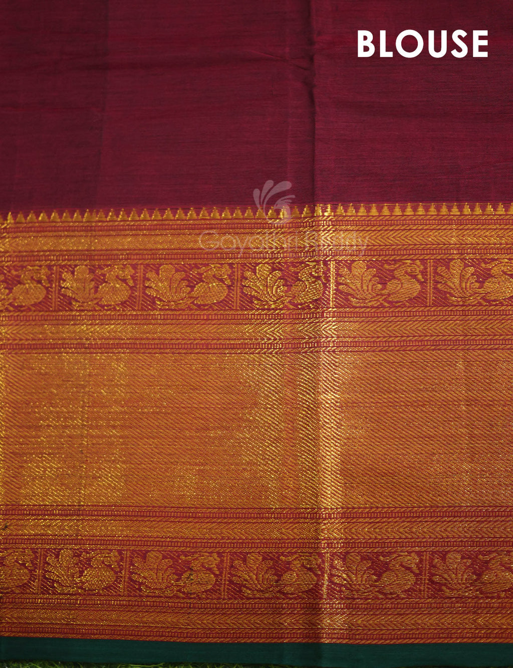Kalanetha Maroon With Zari Kanchi Style Pure Narayanpet Cotton Saree By Gayathri Reddy Designer Studio | Grocsy