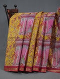 Light Yellow Colour With Orange Blouse Cotton Brasso Saree By Gayathri Reddy Designer Studio | Grocsy