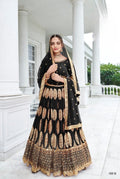 Anaita Black Georgette Lehenga Choli With Sequence & Thread Work | Grocsy