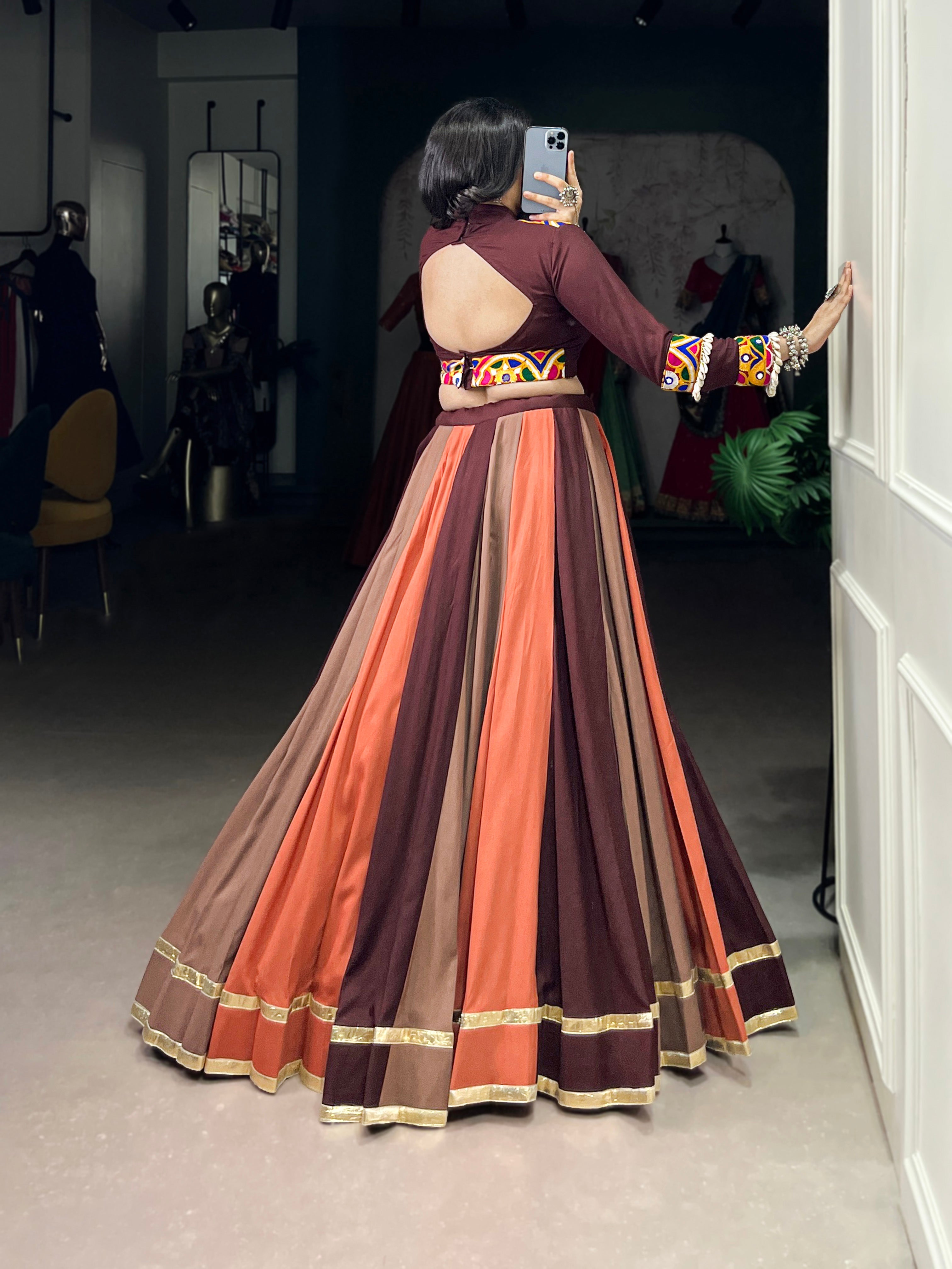 Lorenvalley Fashion Multicolor Pure Rayon Embossed Design Lace Touch Up Lehenga Choli | Grocsy