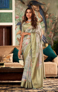 Anaita Grey Designer Digital Printed Soft Silk Saree With Blouse | Grocsy