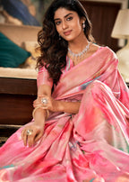 Anaita Pink Designer Digital Printed Soft Silk Saree With Blouse | Grocsy