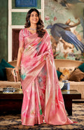 Anaita Pink Designer Digital Printed Soft Silk Saree With Blouse | Grocsy