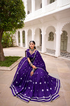 Lorenvalley Fashion Purple Pure Chanderi Bandhej Print With Lace Touch Up Lehenga Choli with Dupatta | Grocsy