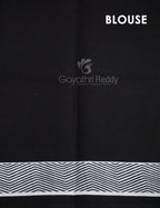 Black And White Colour Block Print Pure Kota Cotton Saree By Gayathri Reddy Designer Studio | Grocsy