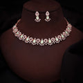 Tehzeeb Creations See Green Colour Ad Studded Necklace Jewellery Set With Matching Earrings For Women And Girls | Grocsy