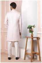 Raivat Ethnic Jacquard Silk Thread Work Indo Western In Onion Pink Colour | Grocsy