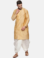 Sethukrishna Men Beige Kurta with Dhoti Pants | Grocsy