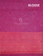 Shades of Cream Colour And Pink Blouse Patola Design Semi Chanderi Saree By Gayathri Reddy Designer Studio | Grocsy