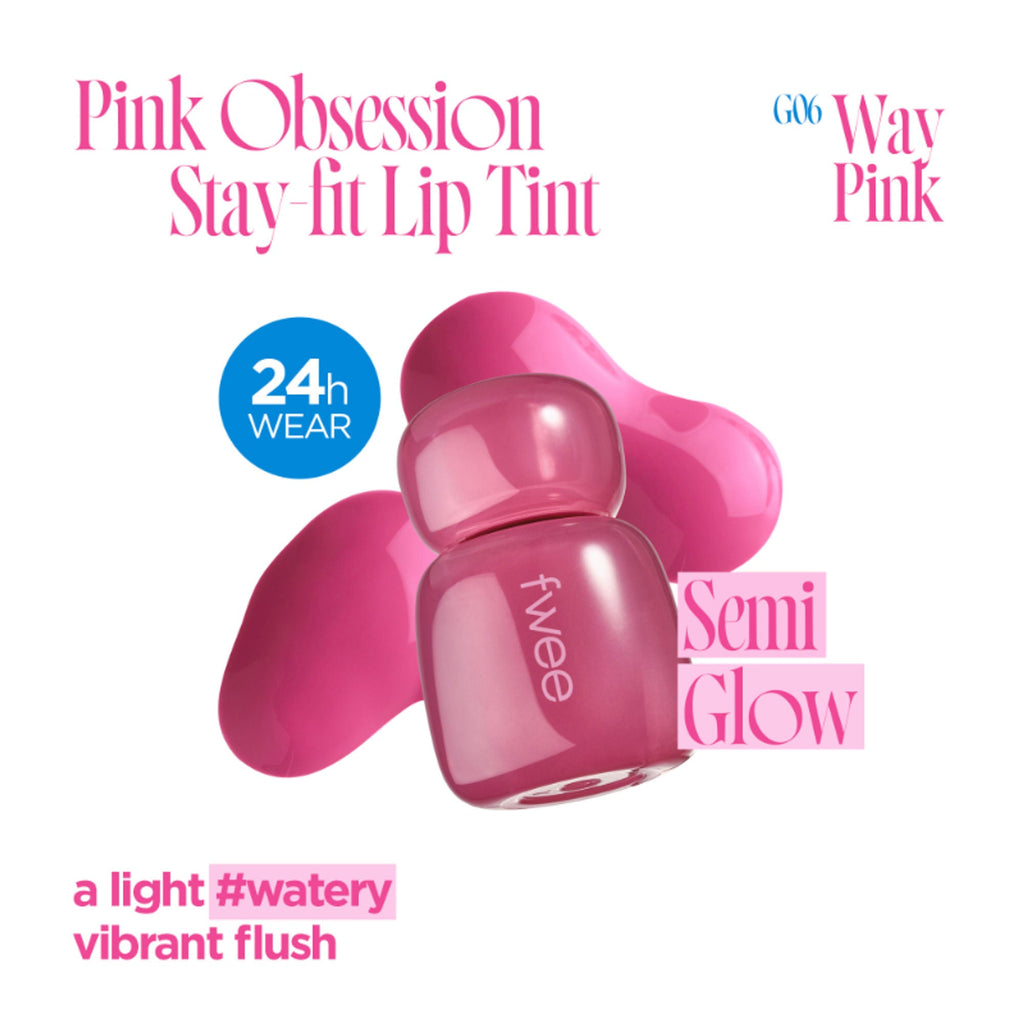 fwee Pink Obsession Stay-Fit Lip Tint - G06 Way Pink | Grocsy