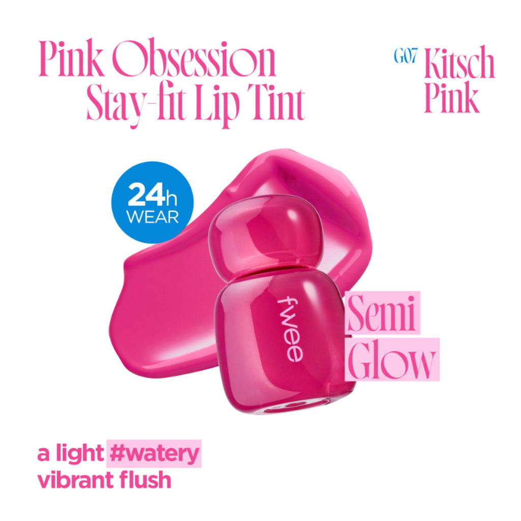 fwee Pink Obsession Stay-Fit Lip Tint - G07 Kitsch Pink | Grocsy