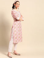 Sangria Women Paisley Printed Gotta Patti Kurta With Trousers | Grocsy