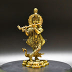Divine Grace: Krishna Standing Brass Idol - Bringing the Spiritual Presence of Krishna | Grocsy