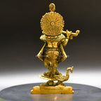 Divine Grace: Krishna Standing Brass Idol - Bringing the Spiritual Presence of Krishna | Grocsy