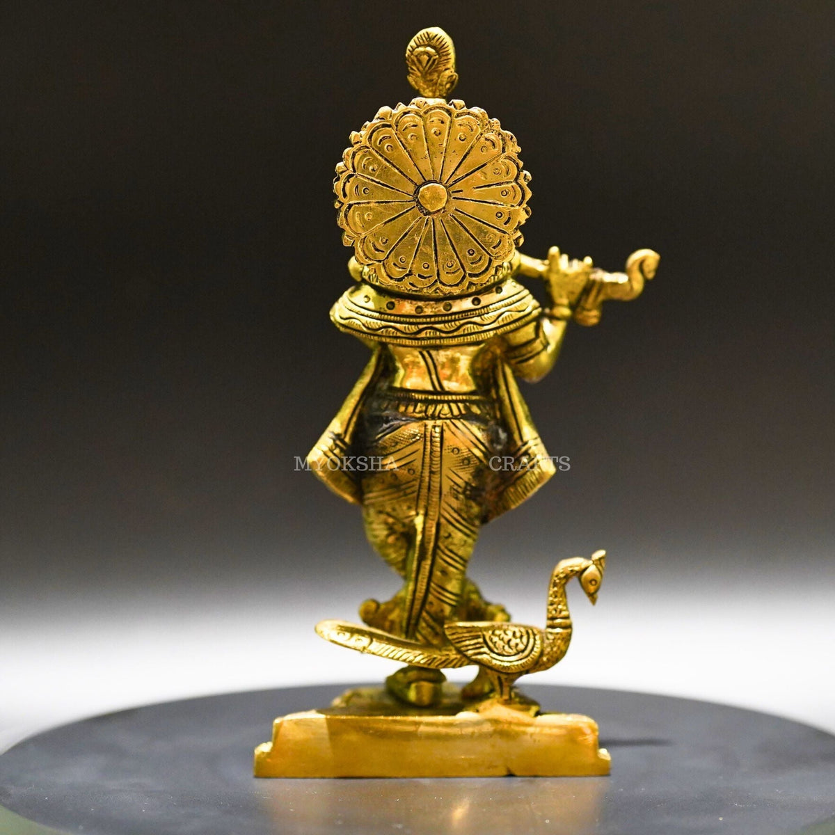 Divine Grace: Krishna Standing Brass Idol - Bringing the Spiritual Presence of Krishna | Grocsy