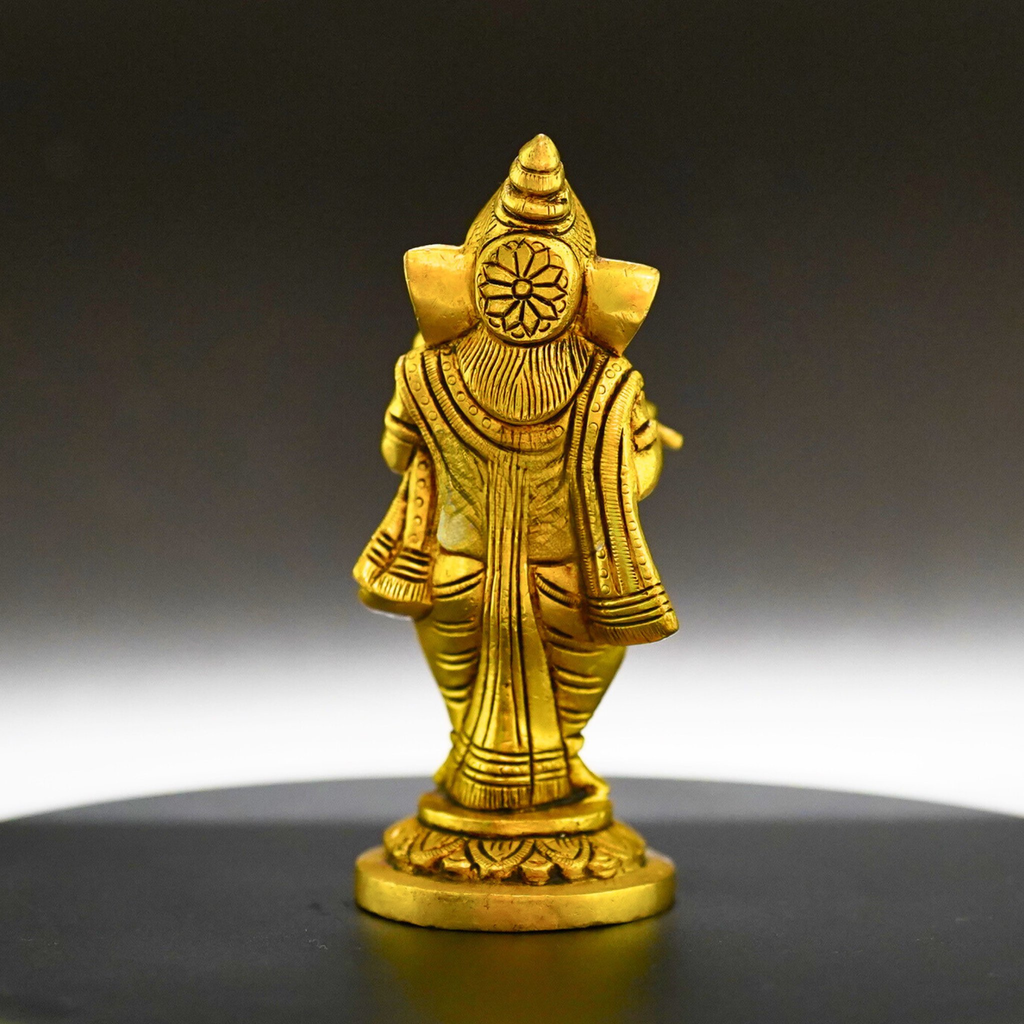 Ganesha Playing Gong Bell Brass Idol - Embrace Prosperity and Joy in Your Home | Grocsy