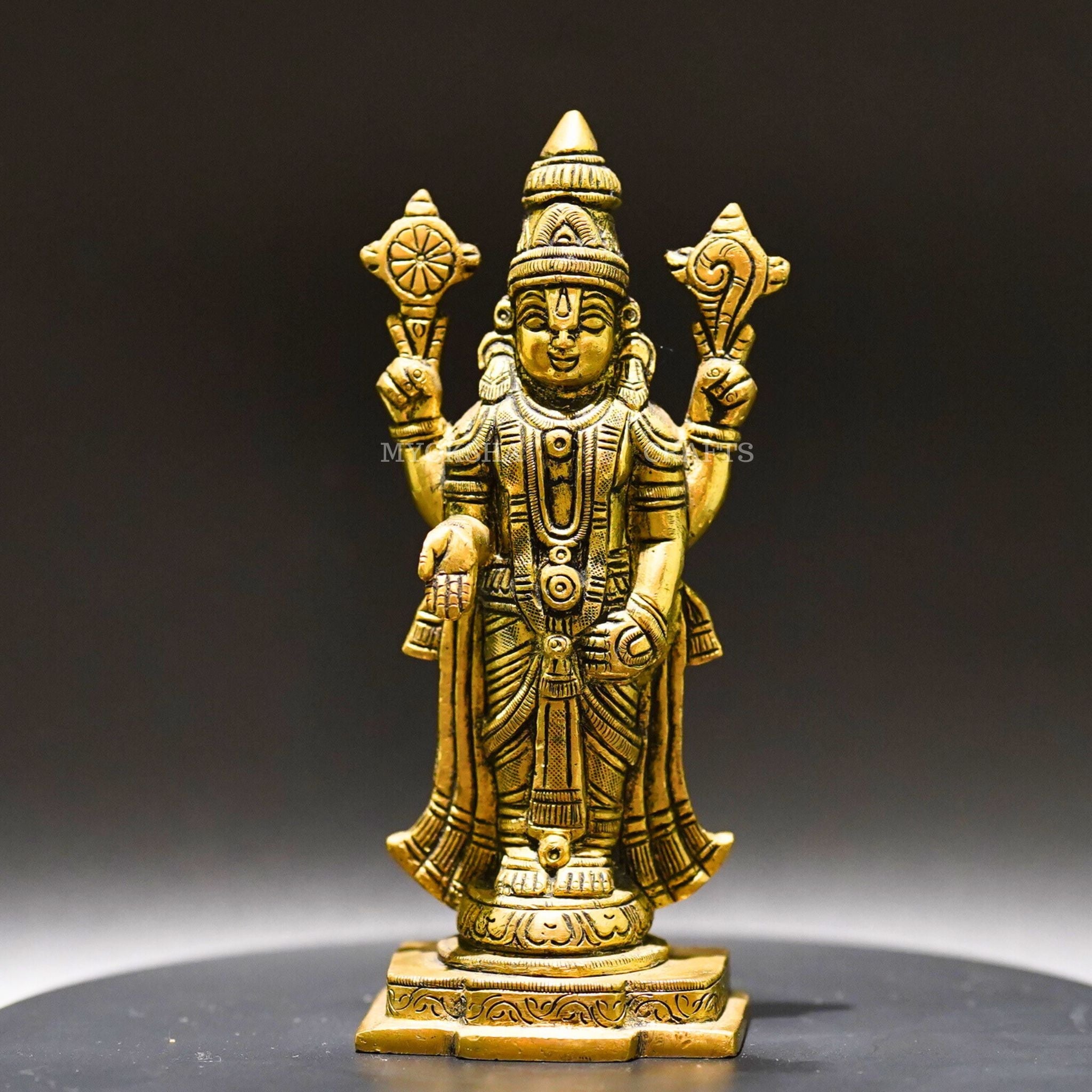 Brass Venkatramana Statue - Divine Blessings for Homes | Grocsy